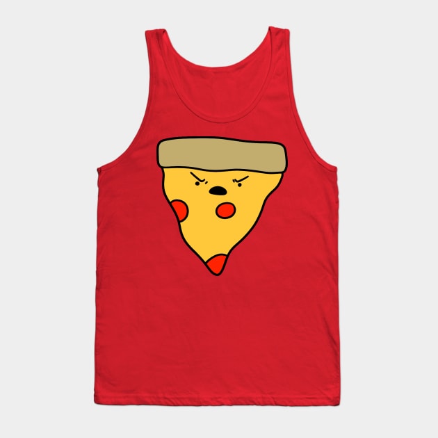 Angry Pizza Slice Tank Top by saradaboru